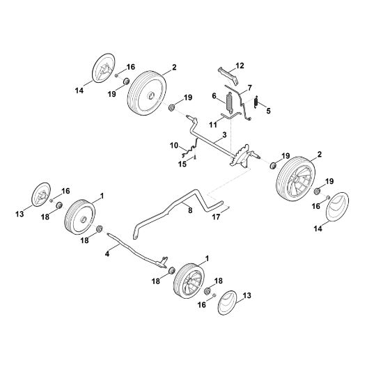 Picture of C - Chassis, height adjustment RME 443.0