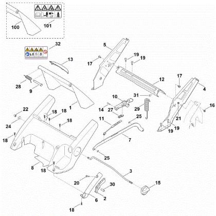 Picture of B - Frame, Height adjustment RME 545.0
