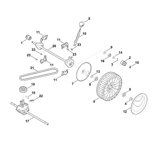 Picture of D - Front axle, gear box RM 2.0 RT