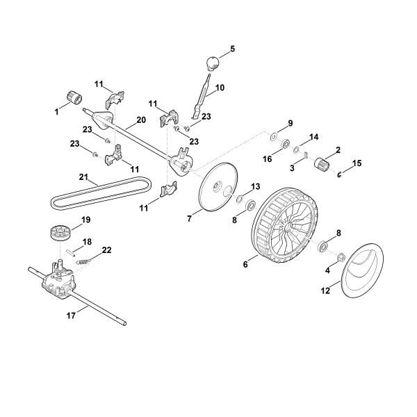 Picture of D - Front axle, gear box RM 2.0 RT