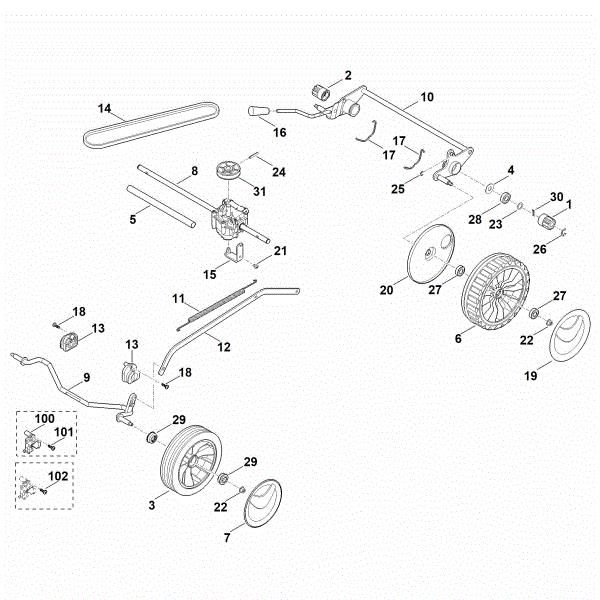 Picture of C - Chassis, Gear box RM 253.1 T