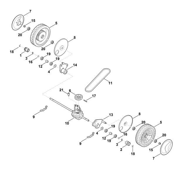 Picture of C - Front axle, gear box RM 4.0 RT