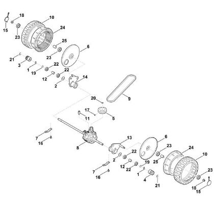 Picture of C - Front axle, gear box RM 4.0 RTP