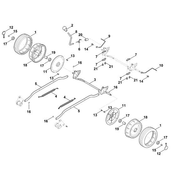 Picture of D - Rear axle, height adjustment RM 4.0 RTP