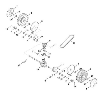 Picture of C - Front axle, gear box RM 4.0 RV