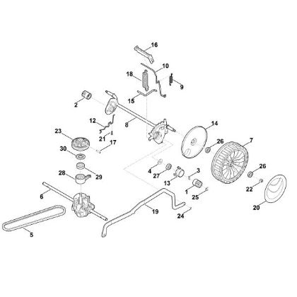 Picture of C - Rear axle, height adjustment RM 448.0 VC