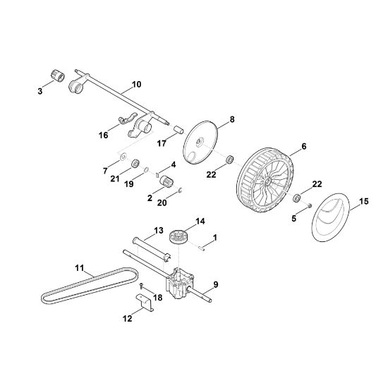 Picture of E - Shaft, Gear box RM 545.0 T