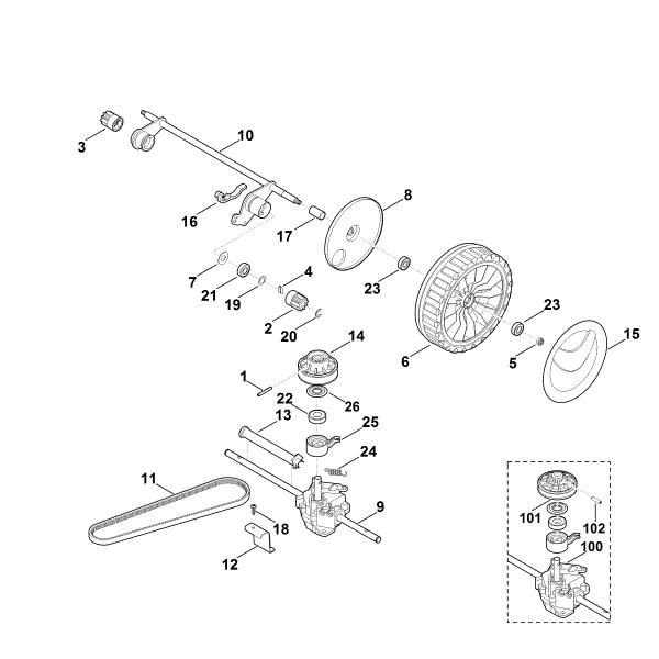 Picture of E - Shaft, Gear box RM 545.0 V