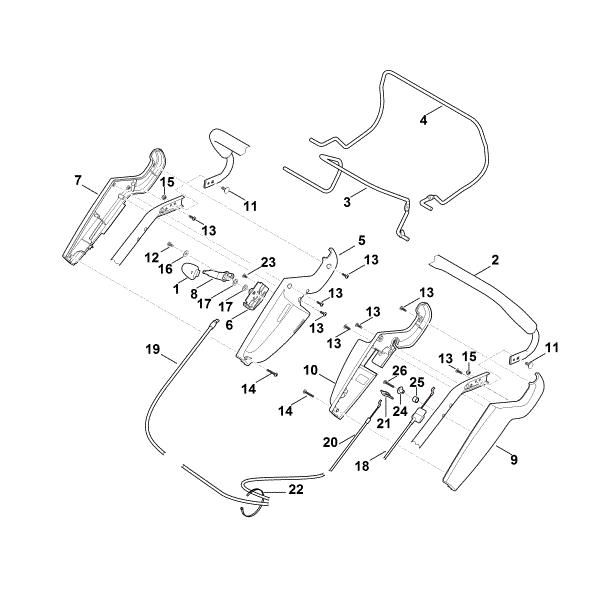 Picture of A - Handle upper part RM 545.0 VM