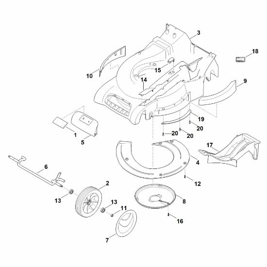 Picture of D - Housing, Front axle RM 545.0 VM