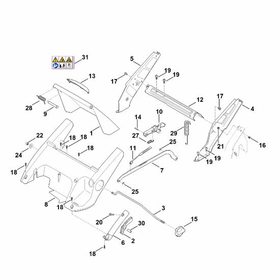 Picture of C - Frame, Height adjustment RM 545.1