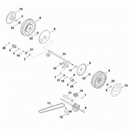 Picture of E - Shaft, Gear box RM 545.1 T