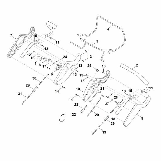 Picture of A - Handle upper part RM 545.1 VE