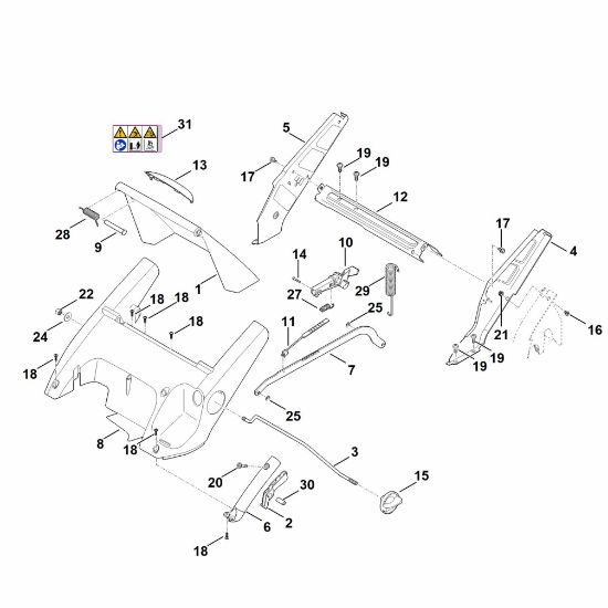 Picture of C - Frame, Height adjustment RM 545.1 VE