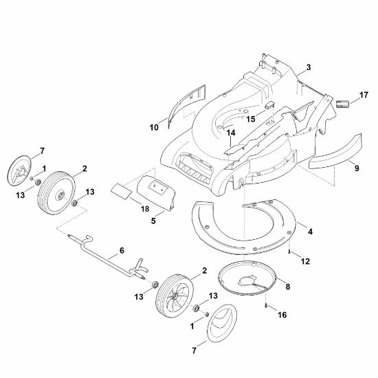 Picture of D - Housing, Front axle RM 545.1 VR