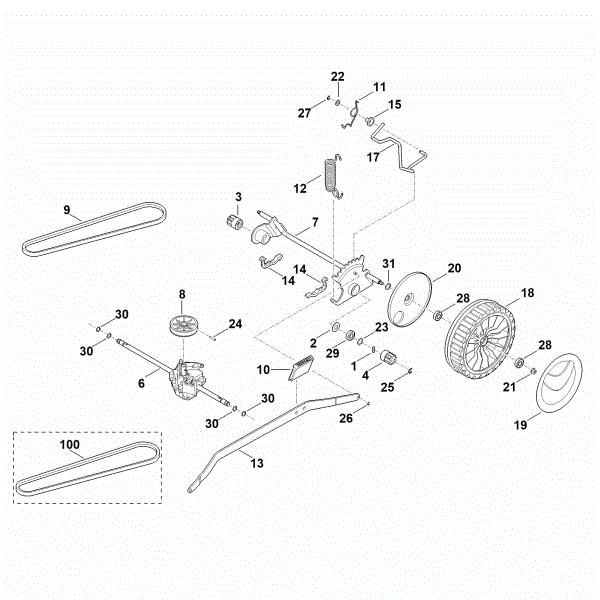 Picture of E - Shaft, Gear box RM 650.0 T