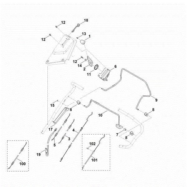 Picture of A - Handle upper part RM 650.0 VE