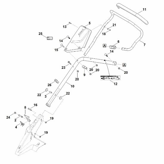 Picture of B - Handle lower part RM 650.0 VE