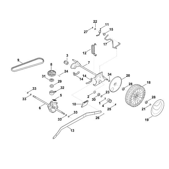 Picture of E - Shaft, Gear box RM 650.0 VE