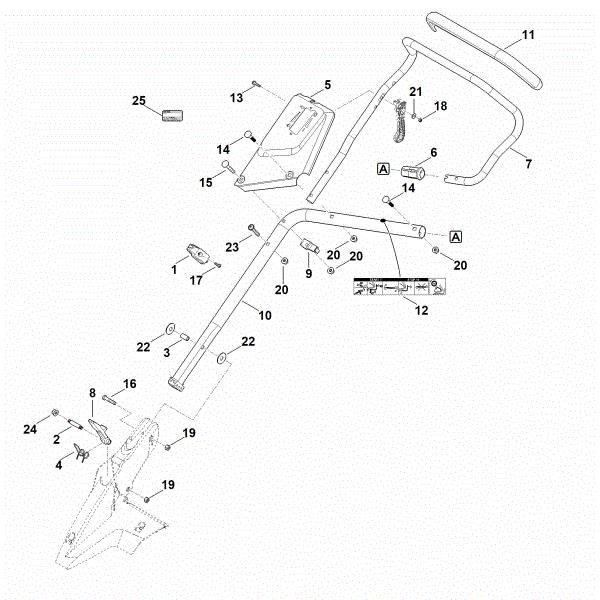Picture of B - Handle lower part RM 650.0 VS