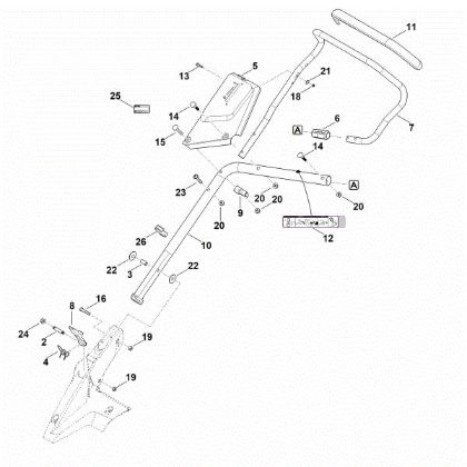 Picture of B - Handle lower part RM 650.1 VE