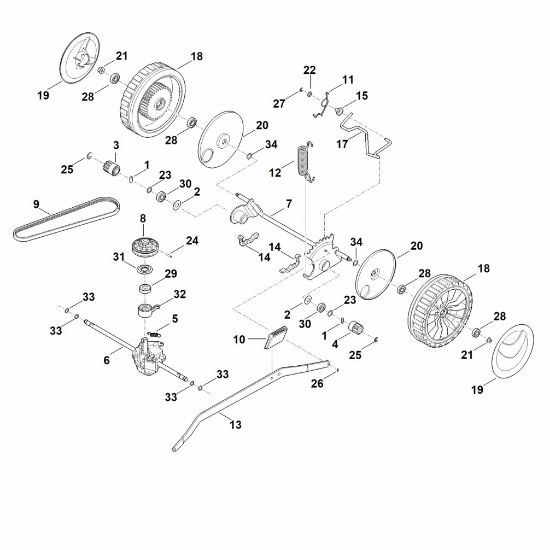 Picture of E - Shaft, Gear box RM 650.1 VE
