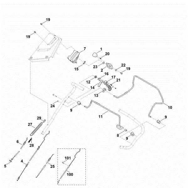 Picture of A - Handle upper part RM 655.0 RS
