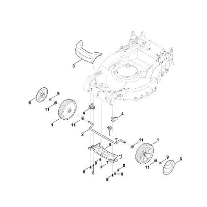 Picture of D - Front axle, cover RM 655.0 RS