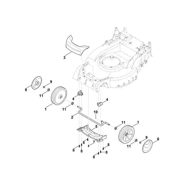 Picture of D - Front axle, cover RM 655.0 RS