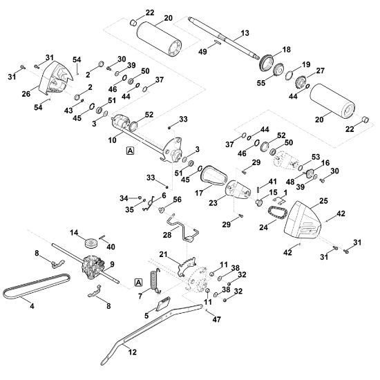 Picture of E - Shaft, Gear box RM 655.0 RS