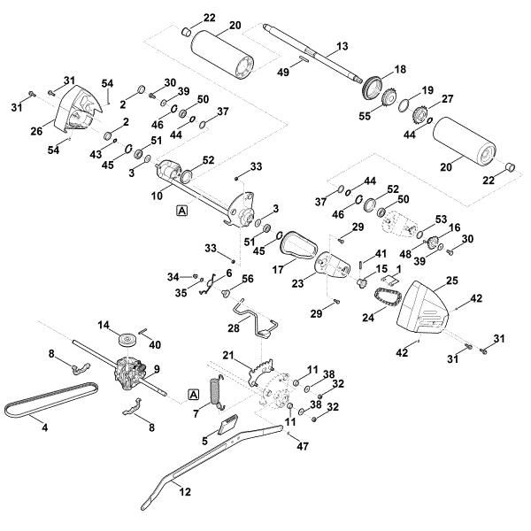 Picture of E - Shaft, Gear box RM 655.0 RS