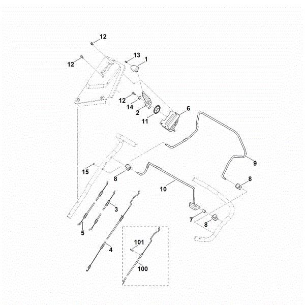 Picture of A - Handle upper part RM 655.0 V
