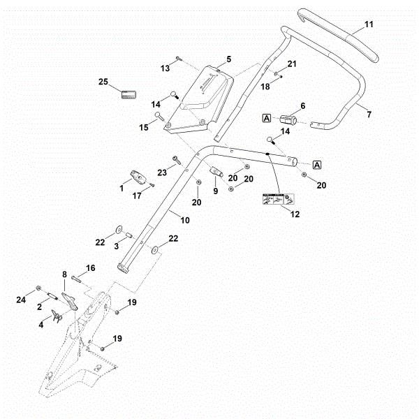 Picture of B - Handle lower part RM 655.0 V