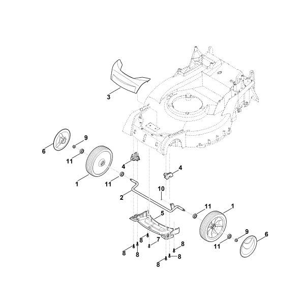 Picture of D - Front axle, cover RM 655.0 V