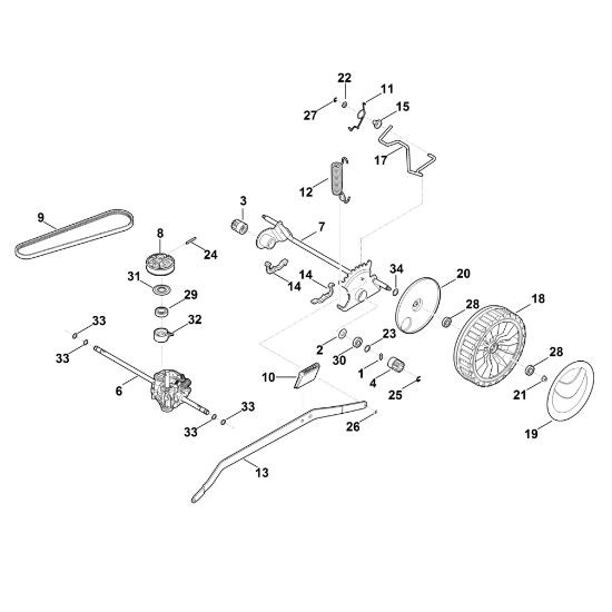 Picture of E - Shaft, Gear box RM 655.0 V