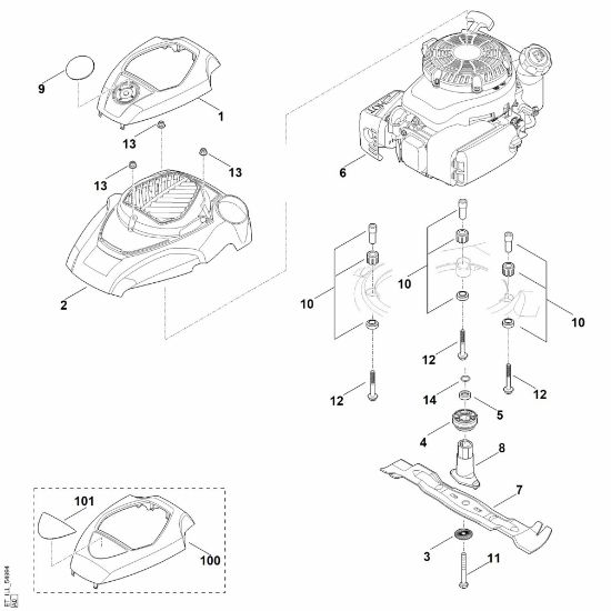 Picture of F - Engine, blade RM 655.0 V