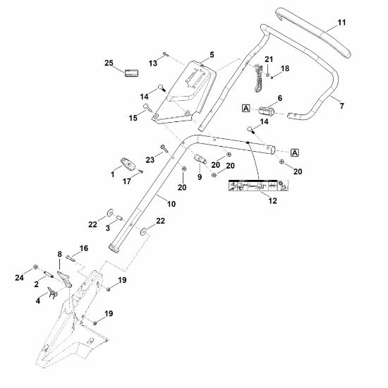 Picture of B - Handle lower part RM 655.0 YS