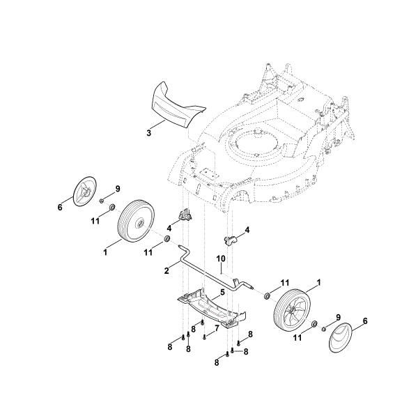 Picture of D - Front axle, cover RM 655.0 YS