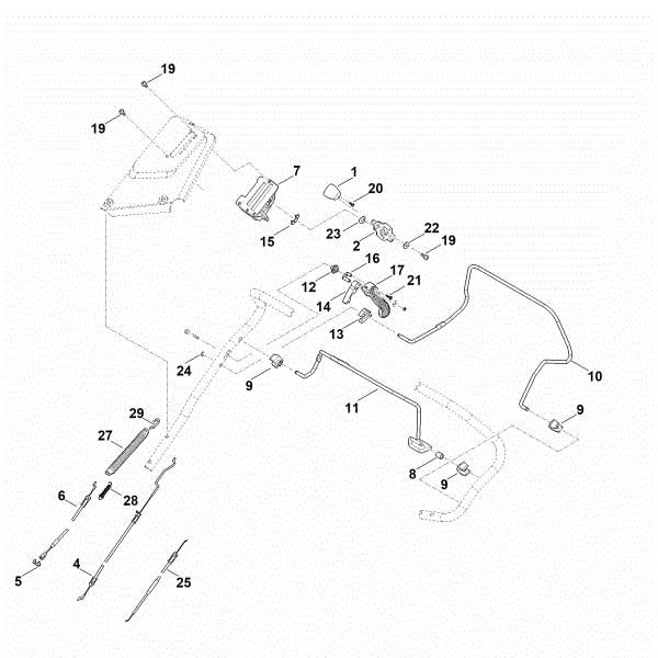 Picture of A - Handle upper part RM 655.1 RS