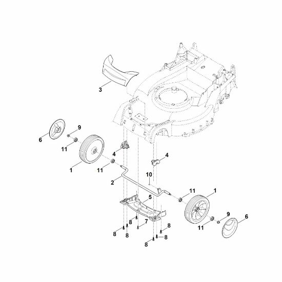 Picture of D - Front axle, cover RM 655.1 RS