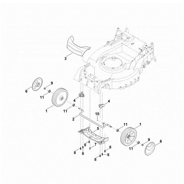 Picture of D - Front axle, cover RM 655.1 VS