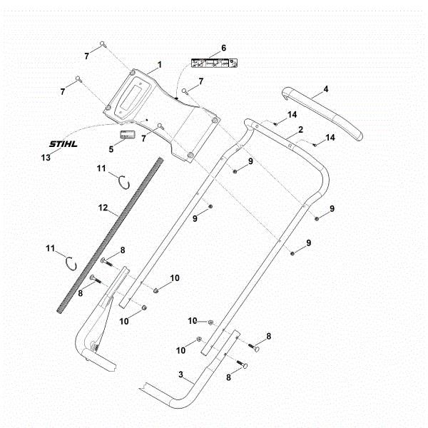 Picture of B - Handle lower part RM 756.0 GS