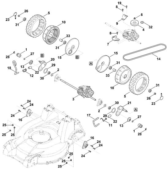 Picture of E - Rear height adjustment, drive RM 756.0 GS