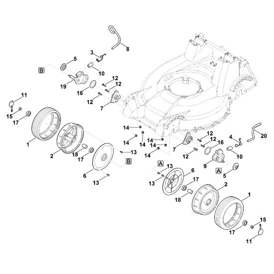 Picture of D - Front height adjustment, front wheel RM 756.0 YC