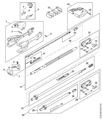 Picture of Handle housing, Drive tube assembly HTA 50.0