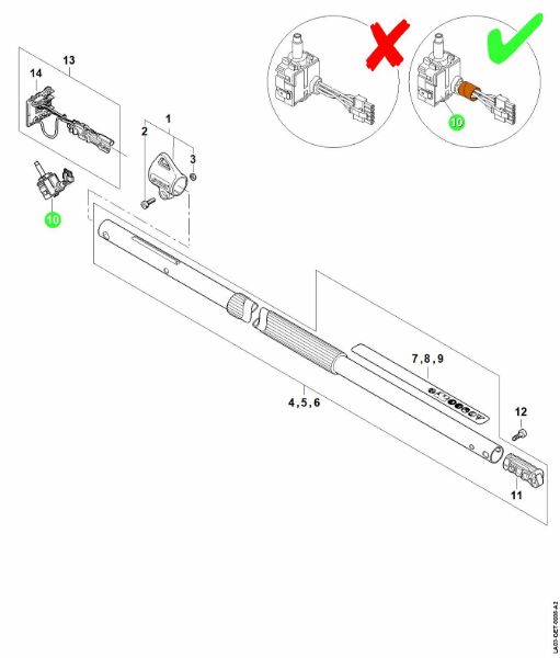 Picture of Drive tube assembly  443442002 HTA 66
