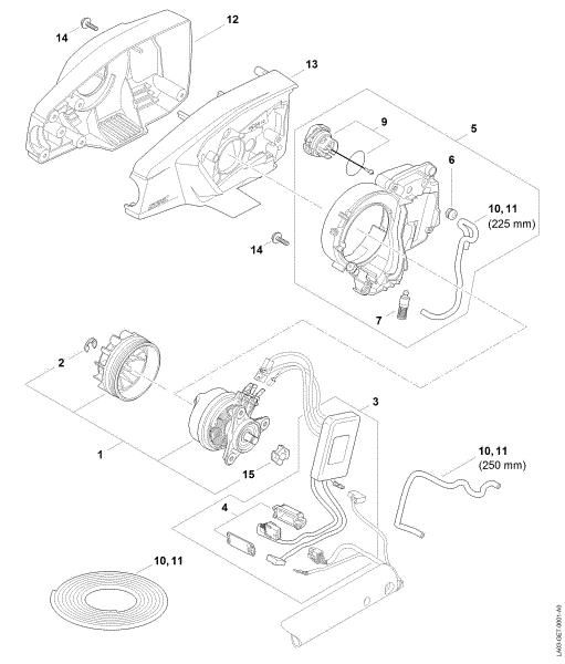 Picture of Electric motor, Motor housing HTA 66
