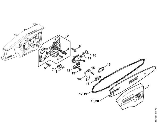 Chain sprocket cover Cordless pole pruners (HTA) HTA 85 Stihl