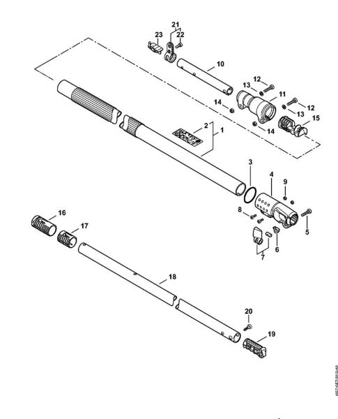 Drive tube assembly Cordless pole pruners (HTA) HTA 85 Stihl