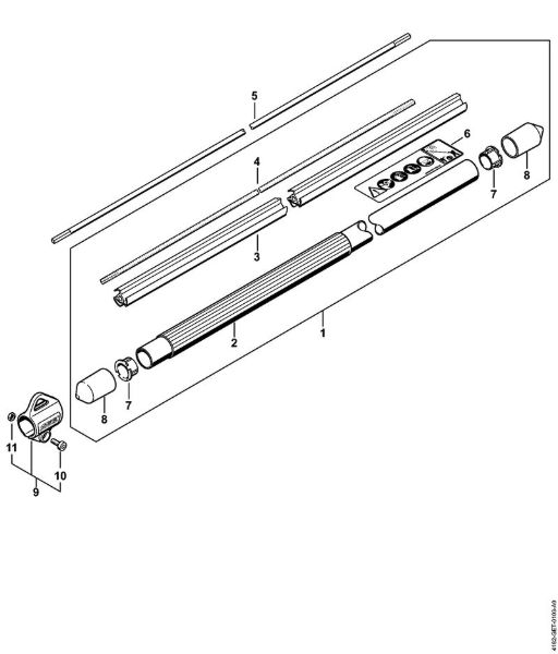Drive tube assembly Pole pruners (HT) HT 100 Stihl